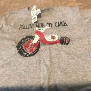 4T rolling with my card t-shirt university of louisville. New with tags